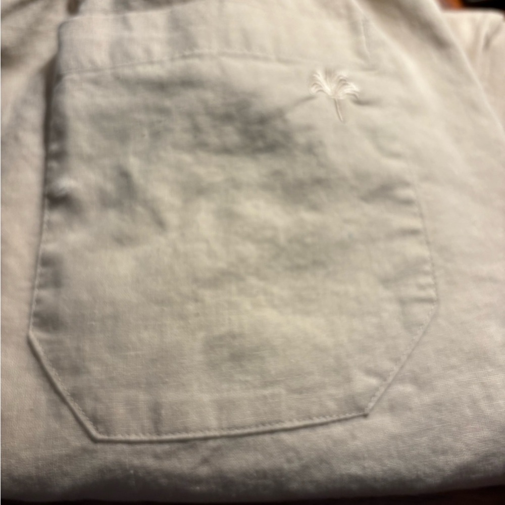 OAS Cream Linen-Cotton Blend Pants